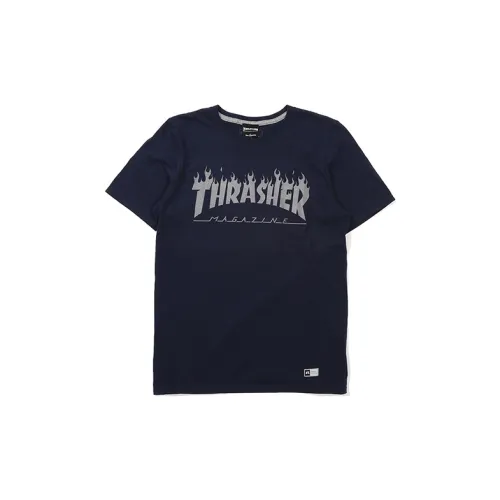 Thrasher T-Shirts Unisex Navy Blue