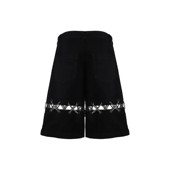 YLDP Casual Shorts Unisex Black-1