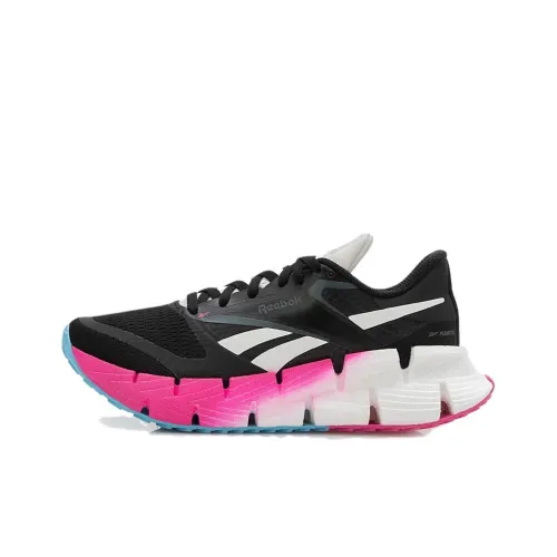 Reebok FLOATZIG 1 Anti-Slip Wear-Resistant Low-Top Casual Running Shoes Unisex Black Pink White