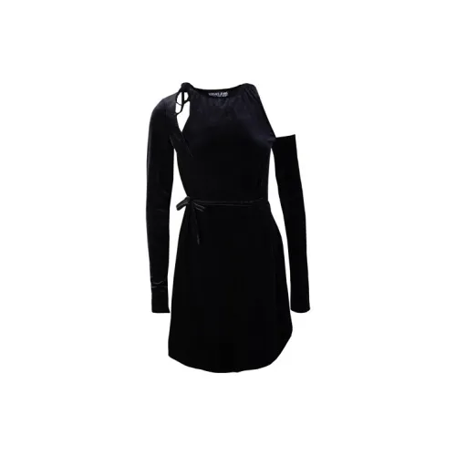 VERSACE JEANS Long-Sleeved Dresses Women's Black