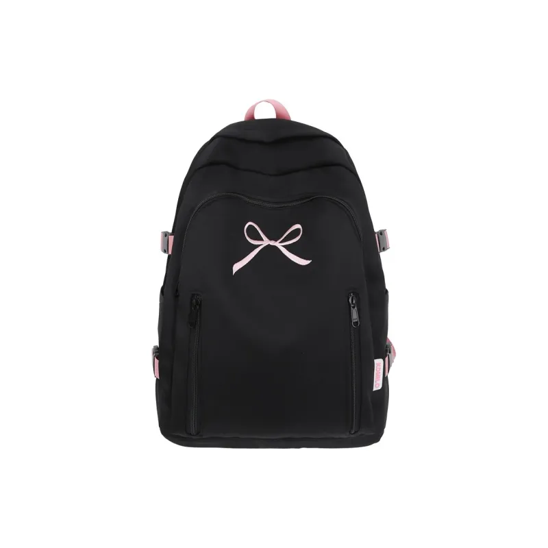 BRABOSTON Nylon Backpack Large Size Unisex Ecru/Black/Pink/Yellow/Light Blue-3