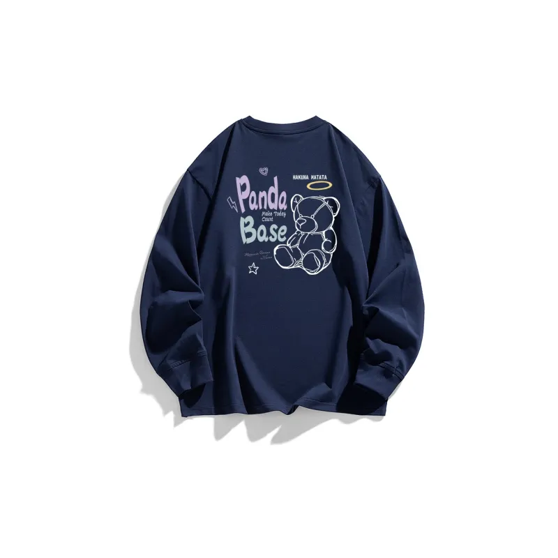 PANDA BASE Drop Shoulder Sleeve T Shirt Unisex-9