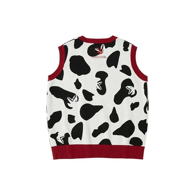 Loose Fit Sweater Unisex Black White-1
