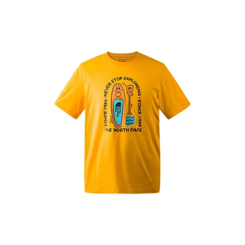 THE NORTH FACE Summer Outdoor Exploration T-Shirts Unisex Yellow