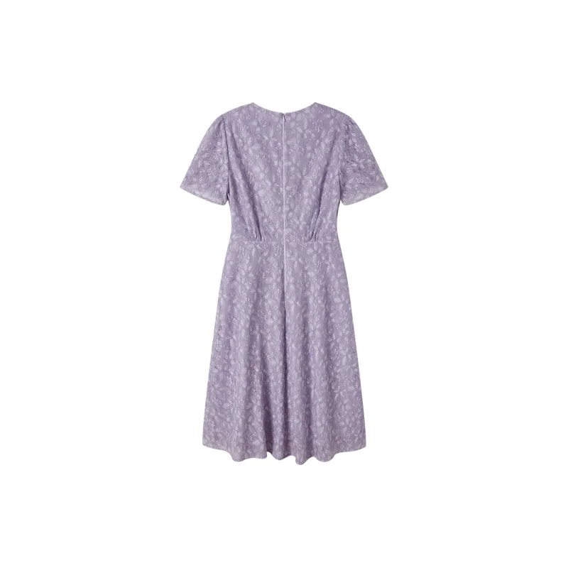 FINITY Short Sleeved Dresses Women's Purple-0
