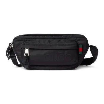 GUCCI Nylon Shoulder Bag, Crossbody Bag Small Size Men's Black