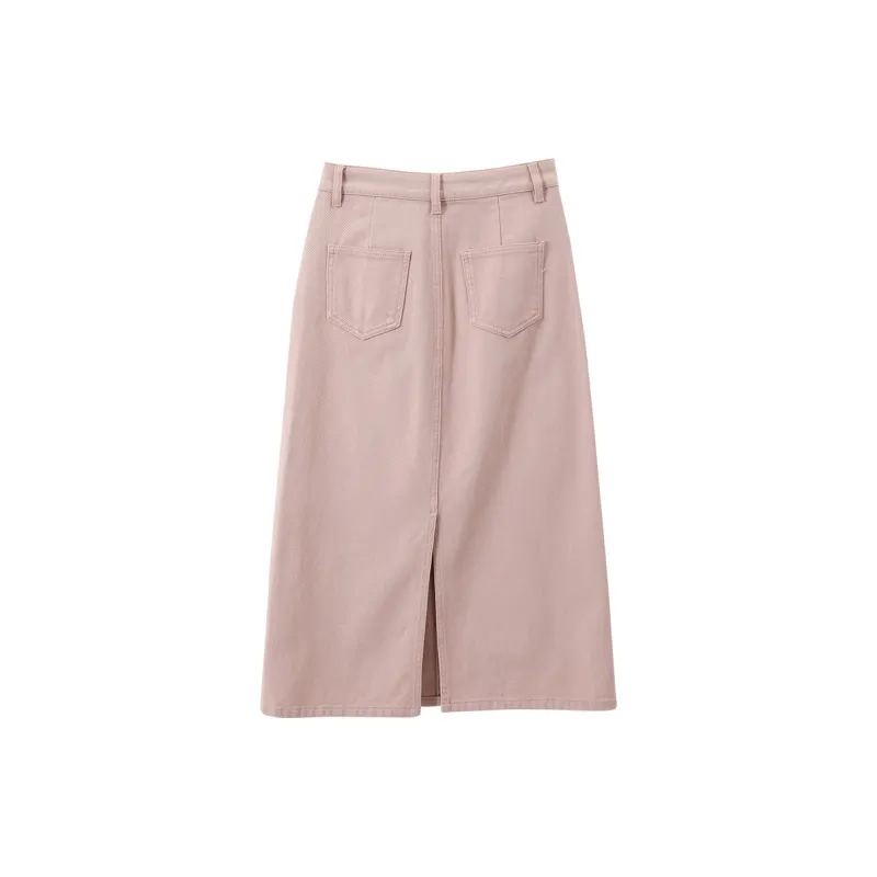XIANGYING Denim Long Skirts Women's-5