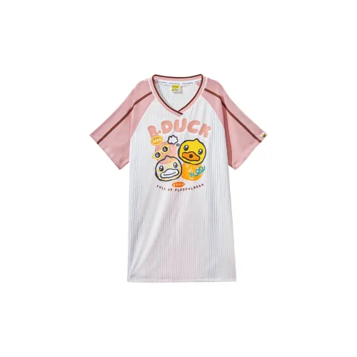 B.Duck Short-Sleeved Dresses Women's Light Pink