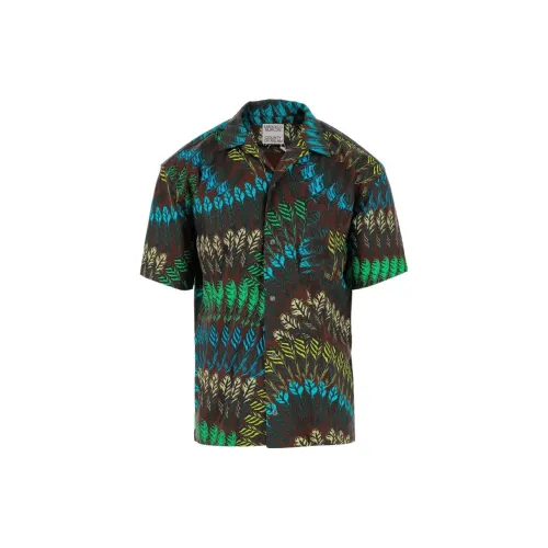 Marcelo Burlon County Of Milan AOP Feather Short-sleeve Shirt