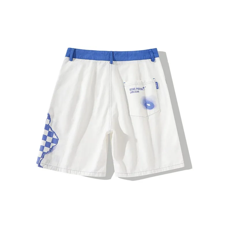 LAMLICKA Loose Fit Shorts Unisex White-1
