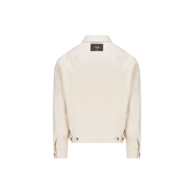 FENDI SS22 Jackets Coats Men's White-1