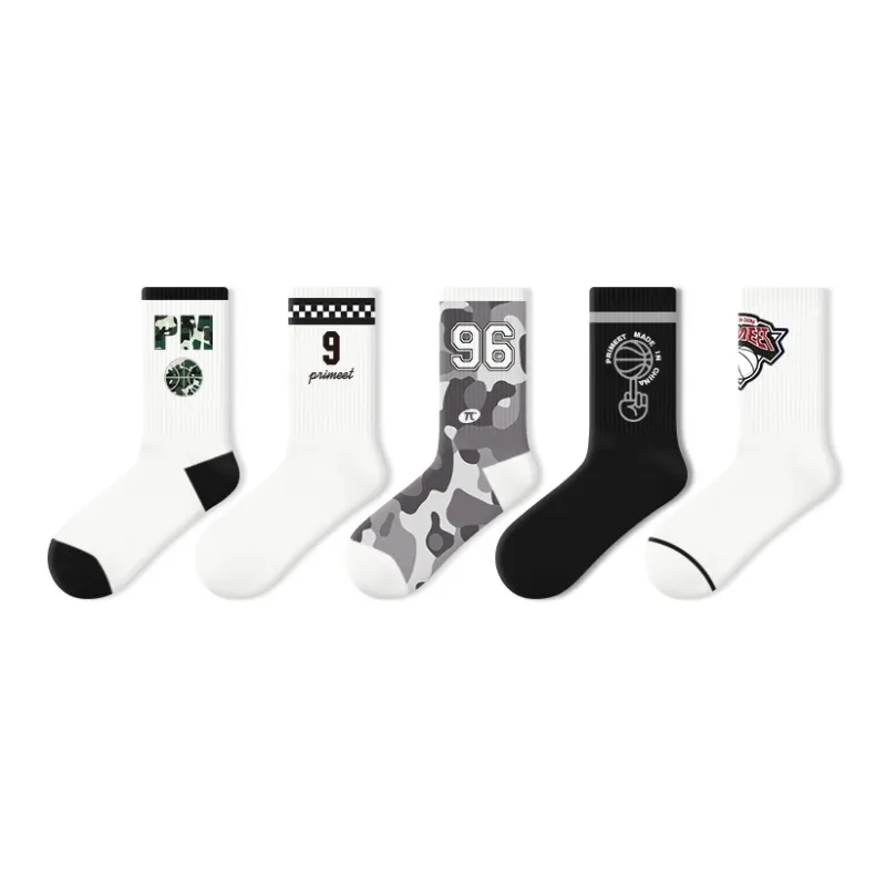 Primeet Mid Calf Socks Unisex 5 Pack-6