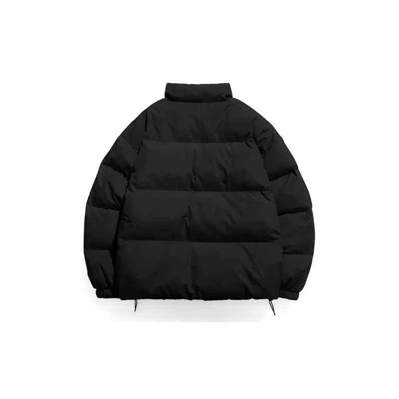 C1RCA American Minimalist Style Solid Color Basic Stand Collar Puffer Jacket Unisex-3