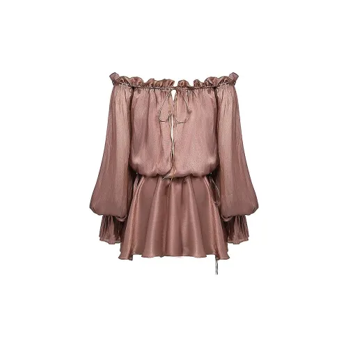 HOUSE OF CB Long-Sleeved Dresses Women's Light Brown