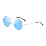 Bright Silver Frame with Ice Blue Lens