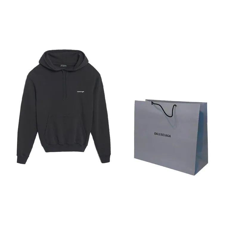 Balenciaga Small Contrast Logo Print Hoodie-1