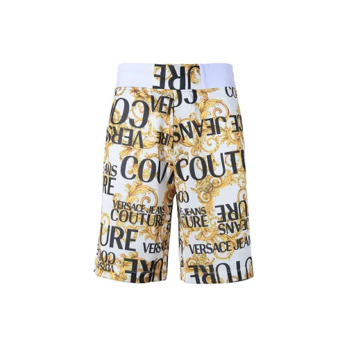 VERSACE JEANS COUTURE Casual Shorts Men White/Yellow