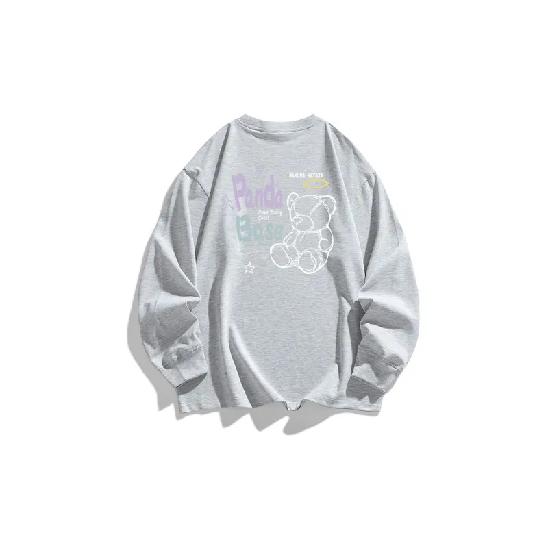 PANDA BASE Drop Shoulder Sleeve T Shirt Unisex-3