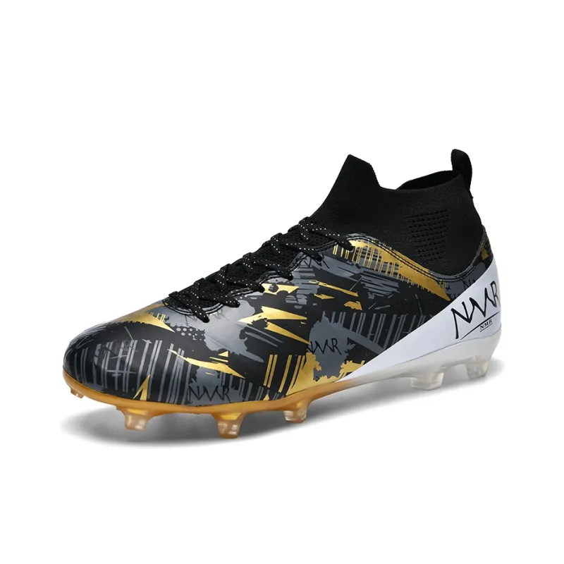 NMR FG Rubber Long Studs TF Rubber Broken Studs Water-Resistant Slip-Resistant Soccer Shoes Unisex White Blue Pink-22