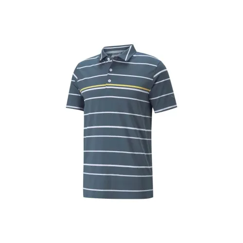 PUMA Golf Polo Shirts Men Blue