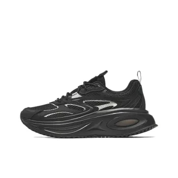 Sprandi Bubble Gum Breathable Lightweight Low Top Chunky Sneakers Women's Black Silver