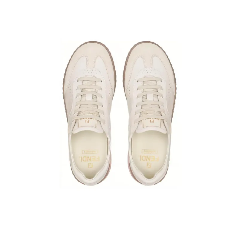 FENDI Low Top Skateboard Shoes Women's White-3