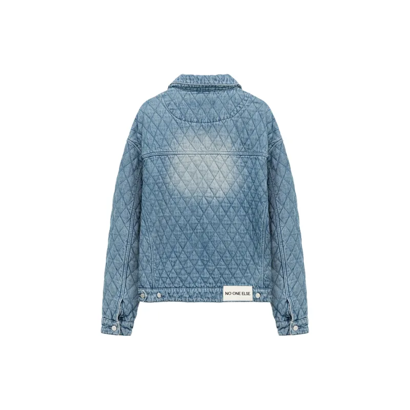 NO ONE ELSE Puffer Jackets Women's Denim Blue-1