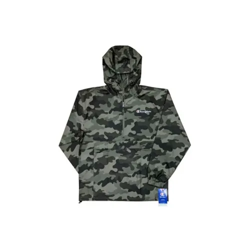 Champion Jackets Unisex Green Camouflage