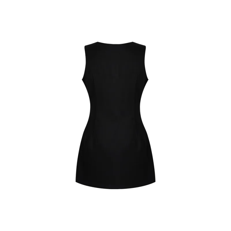 HUALINGTAITAI Sleeveless Dress Women's Black-1