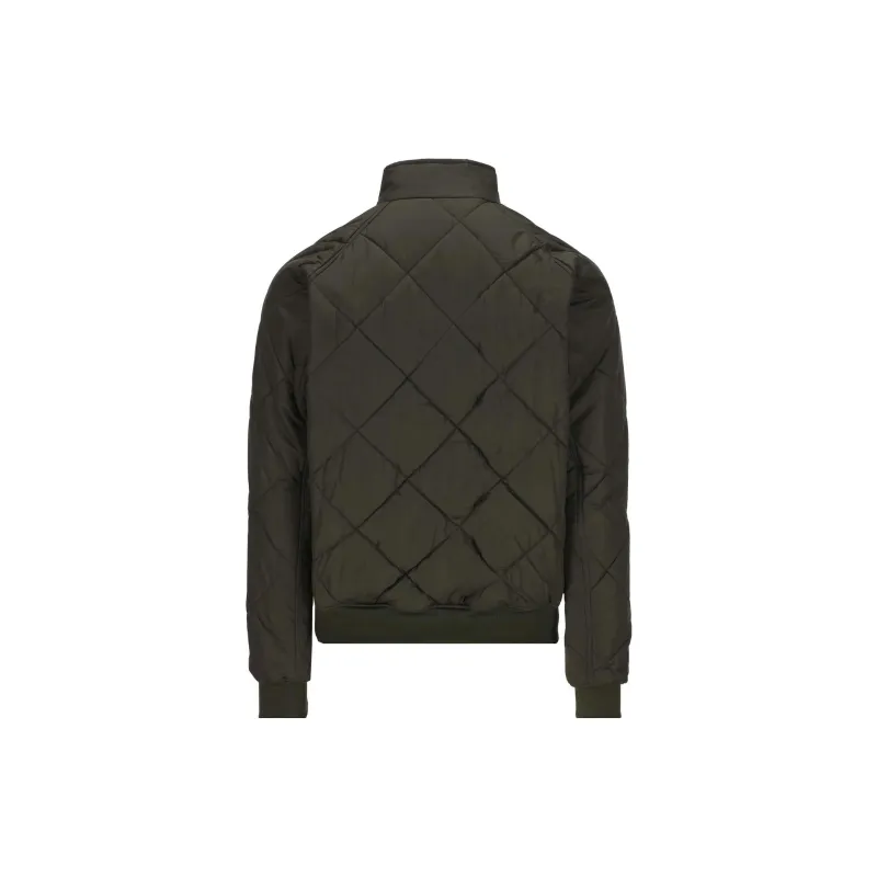 BARBOUR Logo Patch Zip-Up Padded Jacket-1