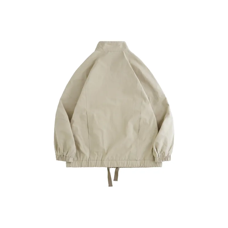 BLUELANDINC Loose Fit Workwear Jacket Women's Milk Tea Beige-1