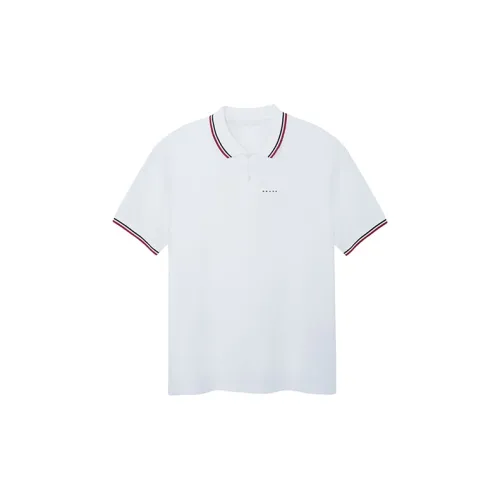 PRADA Men's Logo Patch Polo Shirt White