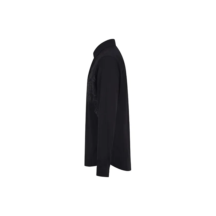 RARE Long Sleeved Shirt Men's Black-2