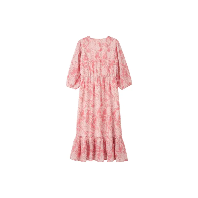 【dme】 Long Sleeved Dresses Women's Pink-1