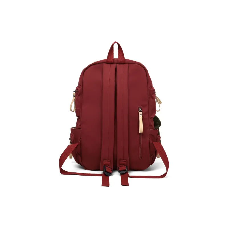 C°BANNER Fabric Backpack Large Size Unisex Red/Black-10