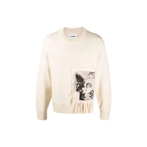 JIL SANDER Shell-print Fringed Jumper