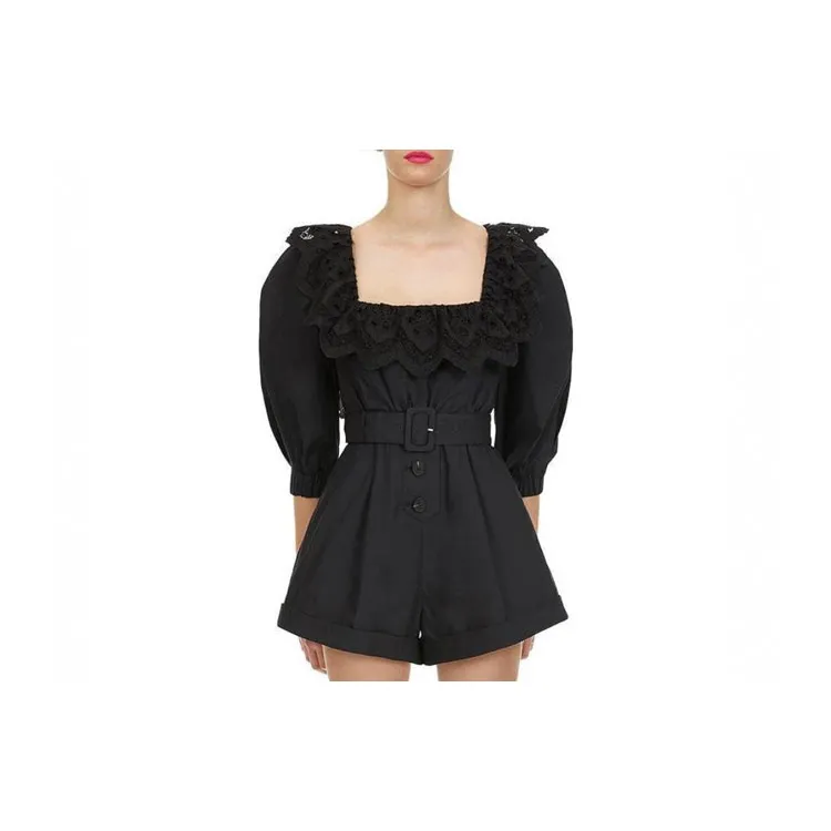 Self-portrait One-piece Shorts Women's Black-1
