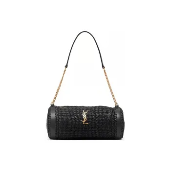 SAINT LAURENT Sade Series Raffia Crossbody Bag, Shoulder Bag Unisex Black