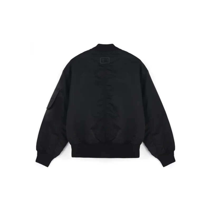 MLB Base Logo Puffer Jackets Unisex Black-1