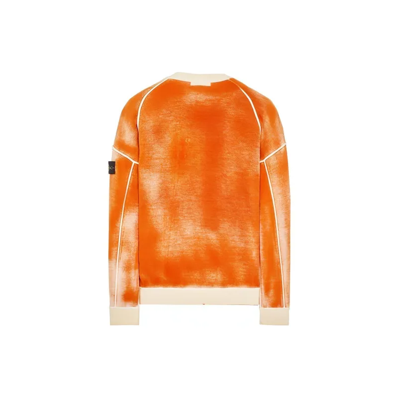 STONE ISLAND STONE ISLAND Hand Sprayed Sweatshirt Men's Burnt Tea Brown-1