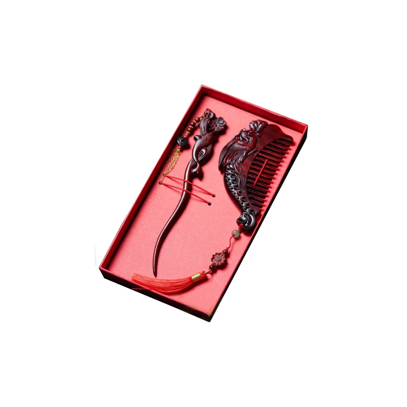 Xianyou Red Rosewood Wooden Comb Unisex-0