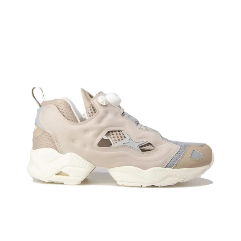 Reebok Instapump Fury Anti Slip Wear Resistant Mid Top Chunky Sneakers Unisex Beige-1