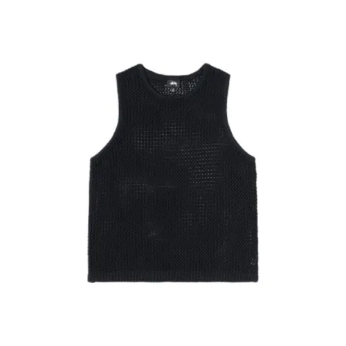 Stussy O'Dyed Heavyweight Mesh Tank 'Solid Black'