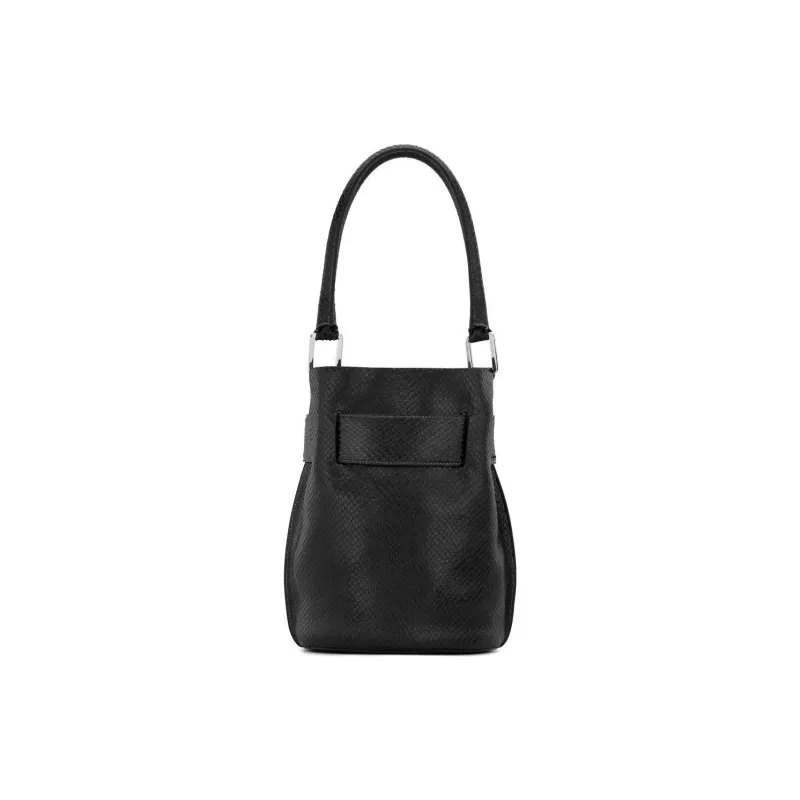 giuseppe zanotti Wanda Snakeskin-effect Bucket Bag-2
