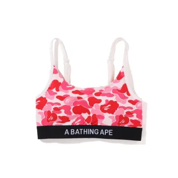 A BATHING APE Women'ss Abc Camo Sport Bra Pink