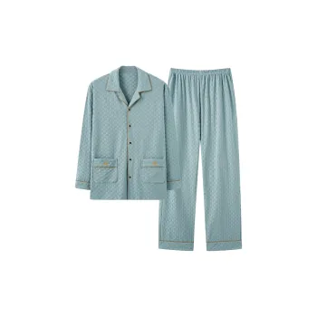 Kerener Pajama Set Men's White Cyan