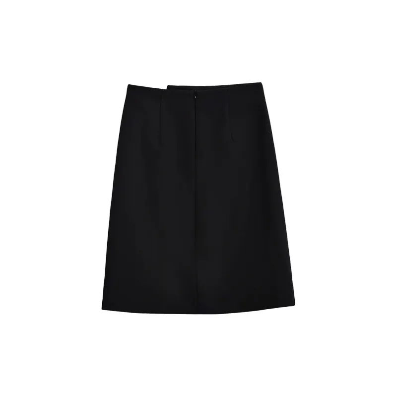 Mambe Casual Long Skirts Women's Black-1