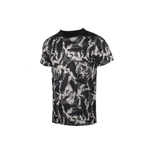 PUMA T-Shirts Men Lime Gray - Camouflage Print