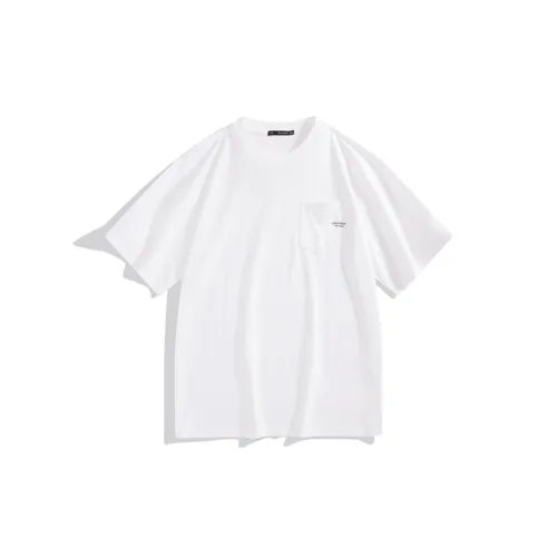 PEACEBIRD MEN T-Shirts Unisex White First Batch Loose Fit