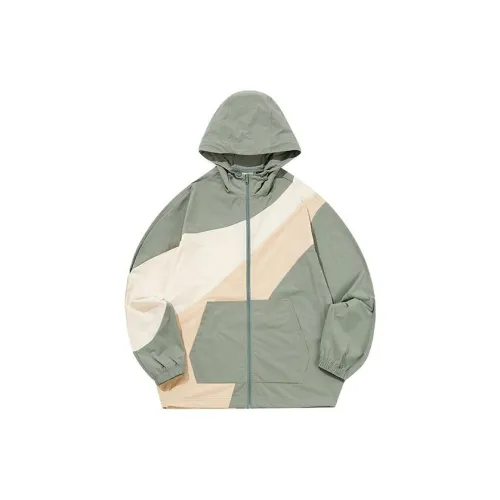 QIAODAN Jackets Men Oil Grey Green/Birch Wood Color